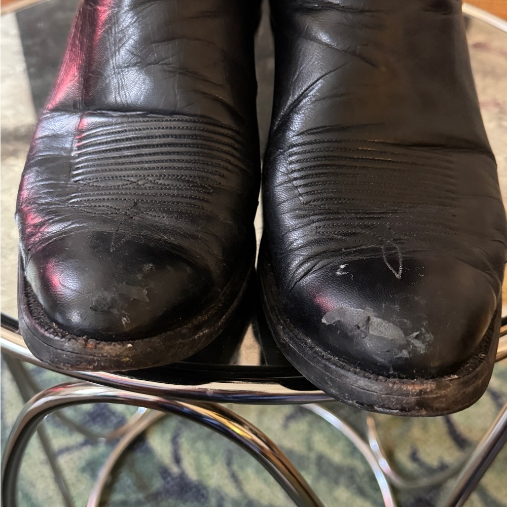 Lucchese cowboy boots black Leather size 11